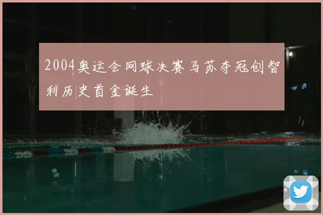 2004奥运会网球决赛马苏夺冠创智利历史首金诞生